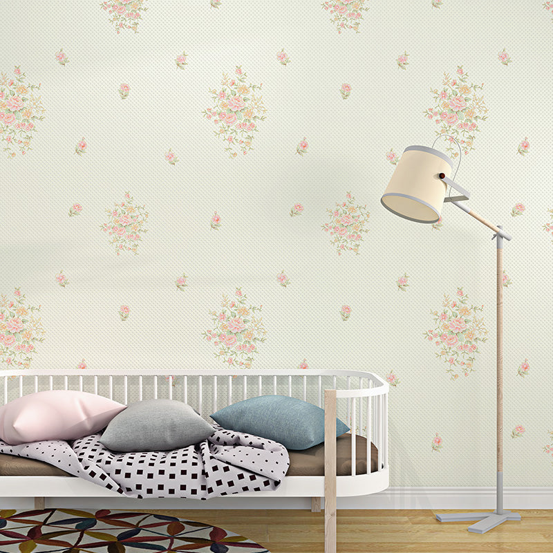 Papier peint à fleurs de campagne pour chambre à coucher, décoration murale de 54,2 pieds carrés, couleur pastel