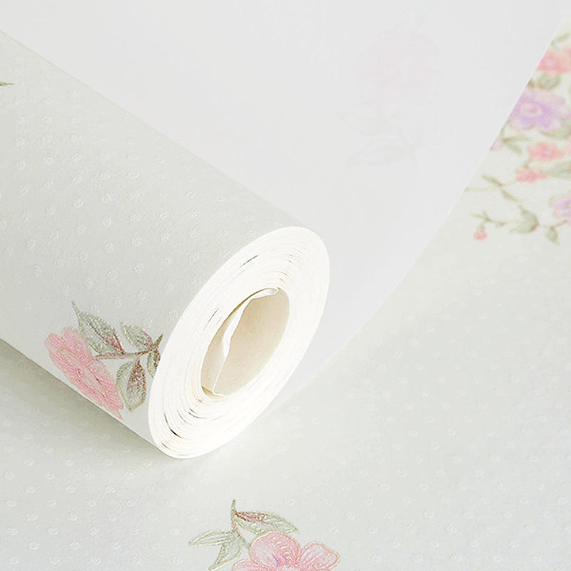 Countryside Floweret Wallpaper for Bedroom 54.2-sq ft Wall Decor in Pastel Color