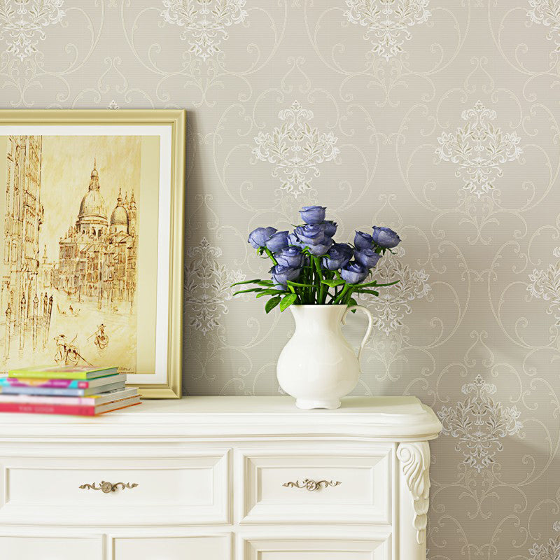 Papier peint imprimé Floral de couleur douce, décoration murale résistante à l'humidité pour le salon