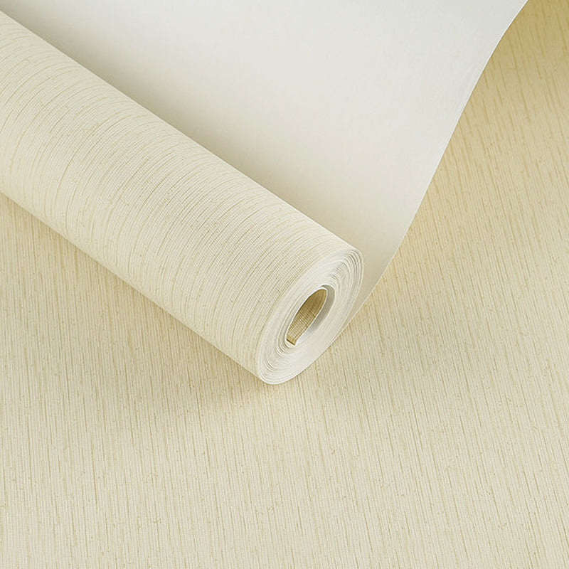Solid Stripes Wallpaper Roll Simplicity Non-Woven Fabric Wall Art in Light Color