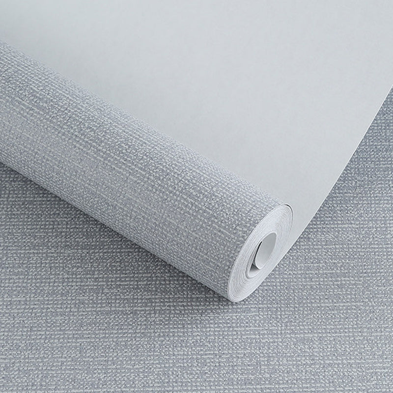 Waterproof Solid Wallpaper Minimalistic Non-Woven Grasscloth Wall Covering for Home
