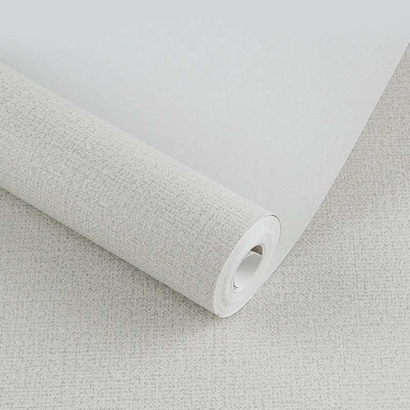 Waterproof Solid Wallpaper Minimalistic Non-Woven Grasscloth Wall Covering for Home