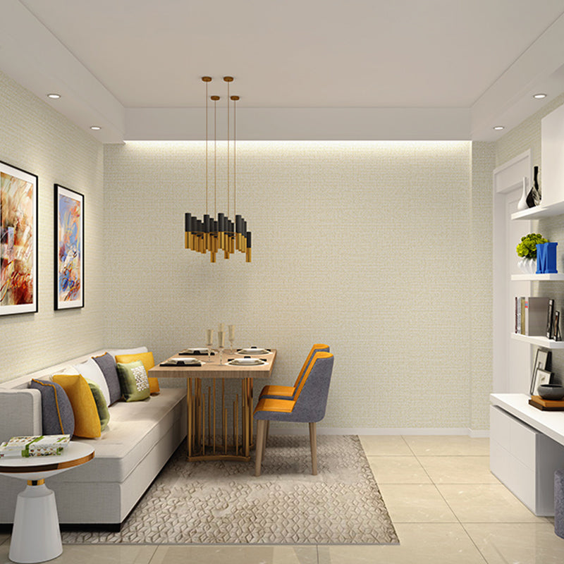 Minimalist Solid Wallpaper Non-Woven Grass Cloth Washable Soft Color Wall Art for Office