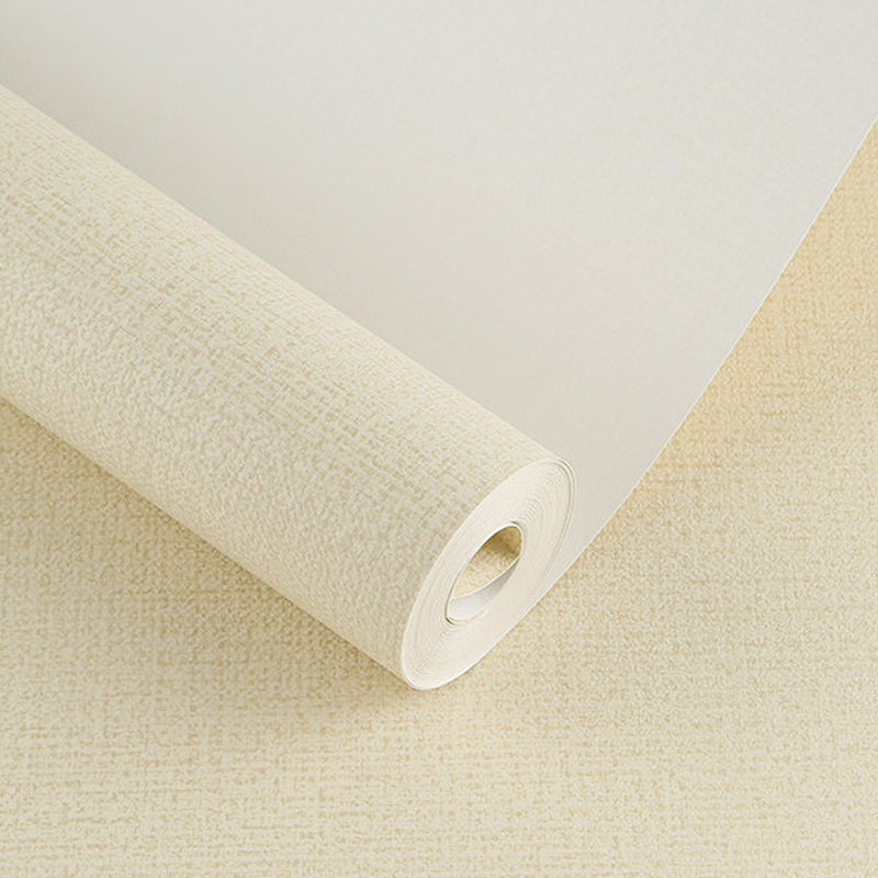 Minimalist Solid Wallpaper Non-Woven Grass Cloth Washable Soft Color Wall Art for Office