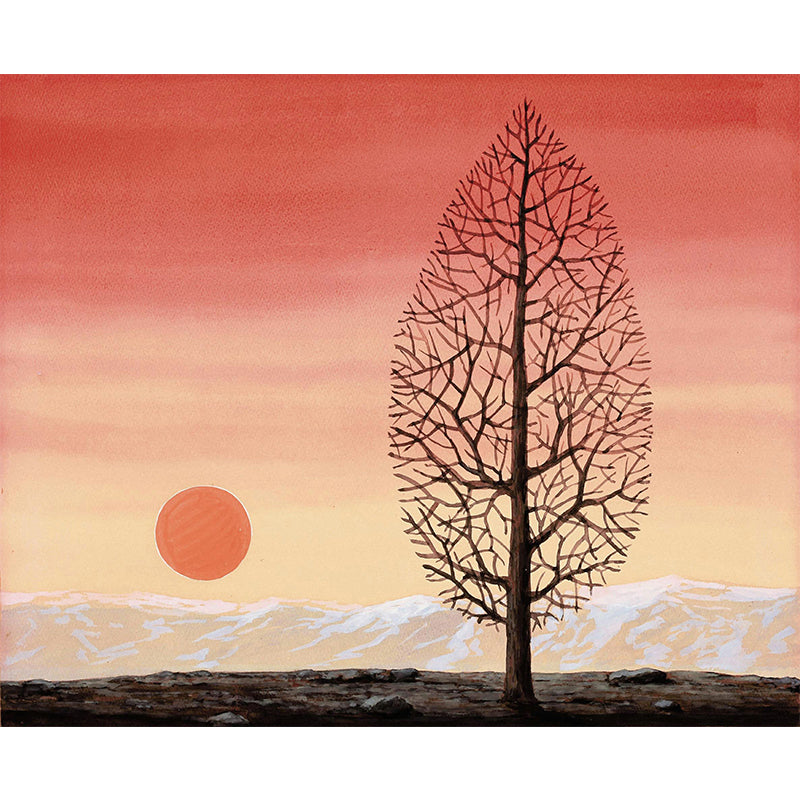 Whole Scenery Wall Mural Decal for Bedroom La Recherche De L Absolu Painting Wall Art in Orange, Waterproof