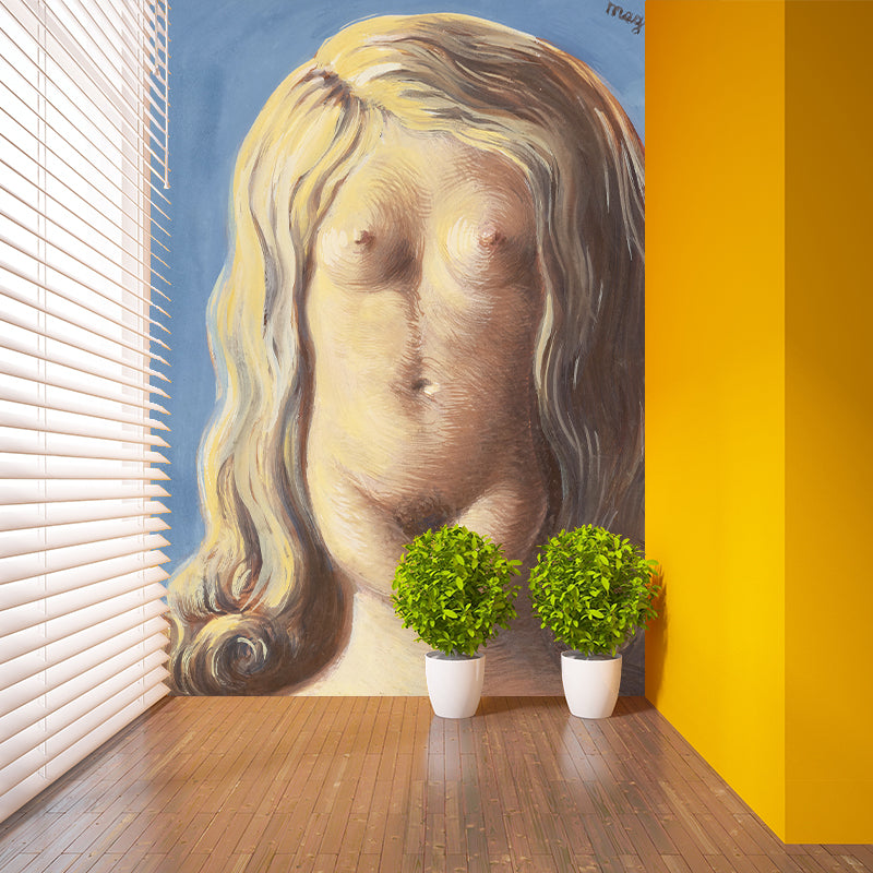 Rene Magritte The Rape Murals Surrealist Stain-Proof Bedroom Wall Covering, Custom-Made