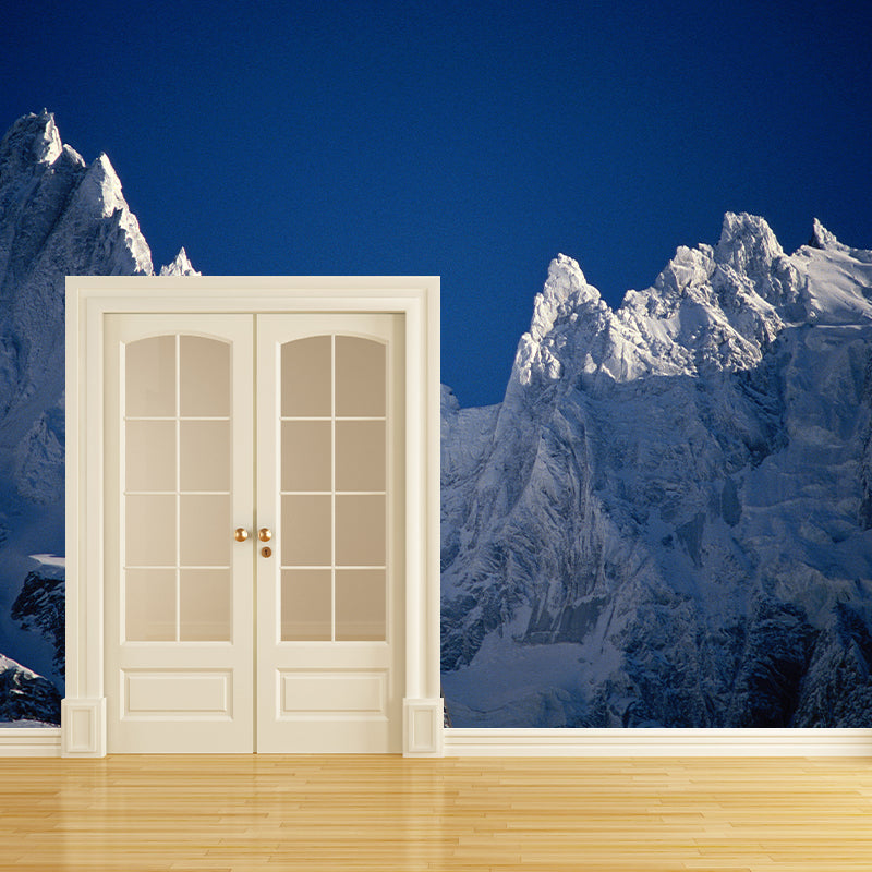 Sunshine on Snow Mountain Murals Modern Stain Proof Living Room Wall Decor, Custom-Print