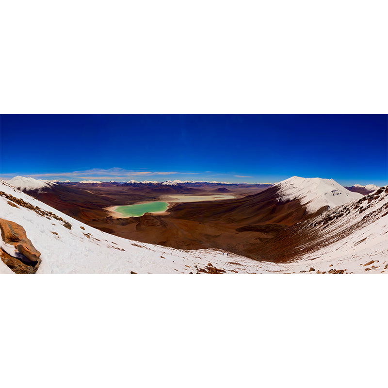 Lake Among Melting Hills Mural Decal Modern Washable Living Room Wall Art, Customized Size