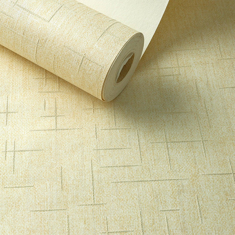 Plain Color Geometric Wallpaper Modern Style Non-Woven Textured Wall Art for Living Room