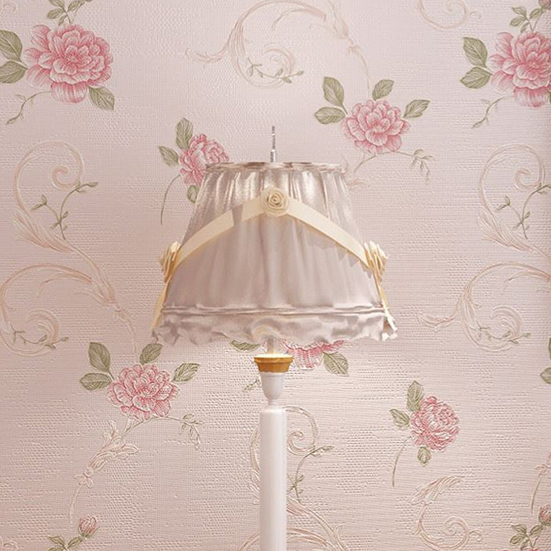 Papier peint intissé avec pivoines en fleurs, décoration murale imperméabilisante de couleur claire pour la maison