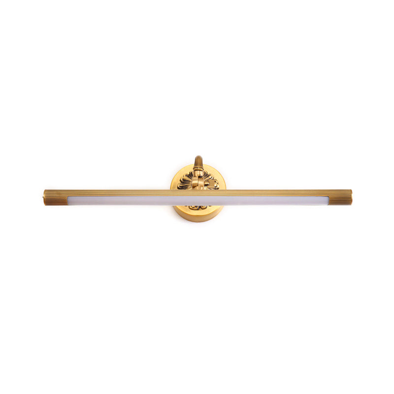 Messing Finish Tubular Wall Leuchten Licht Moderne integrierter LED -Metall -Waschtischbeleuchtung für Badezimmer, 17 "/22" W.