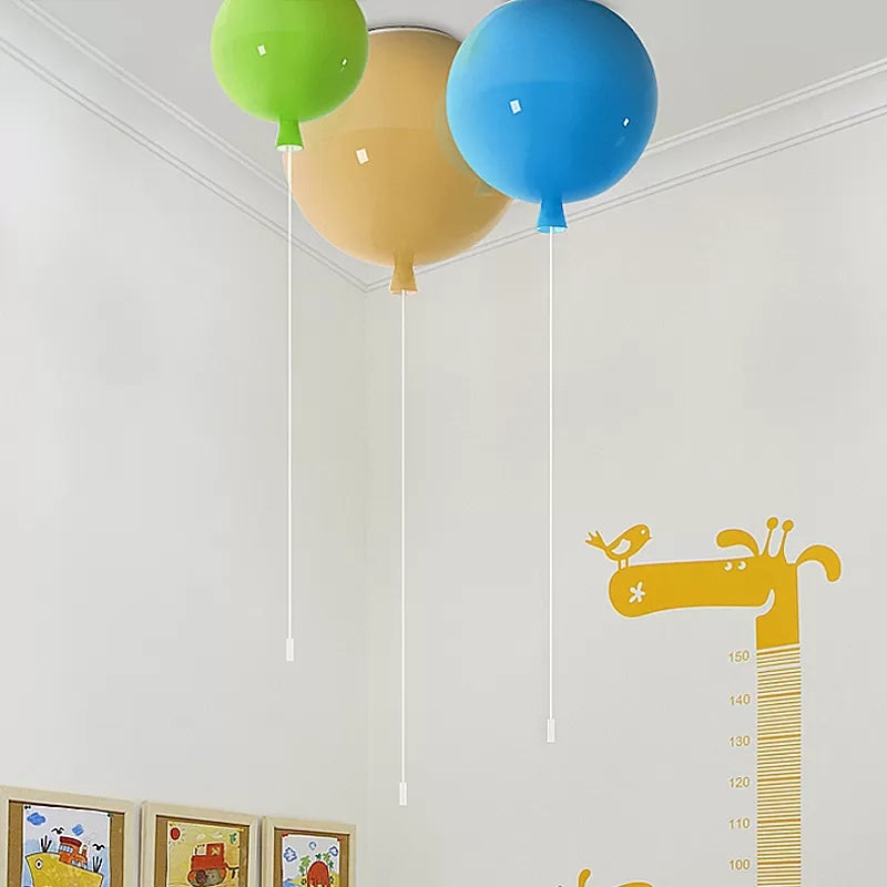 Lámpara de techo de acrílico de estilo moderno con forma de globo para vestíbulo