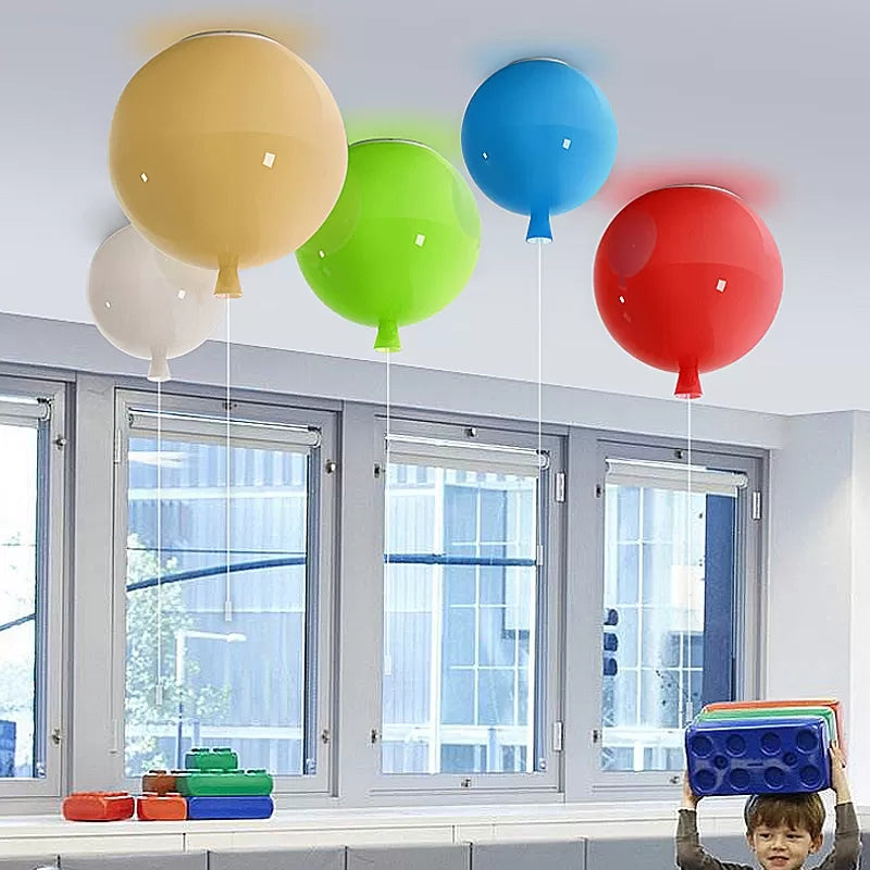 Lámpara de techo de acrílico de estilo moderno con forma de globo para vestíbulo