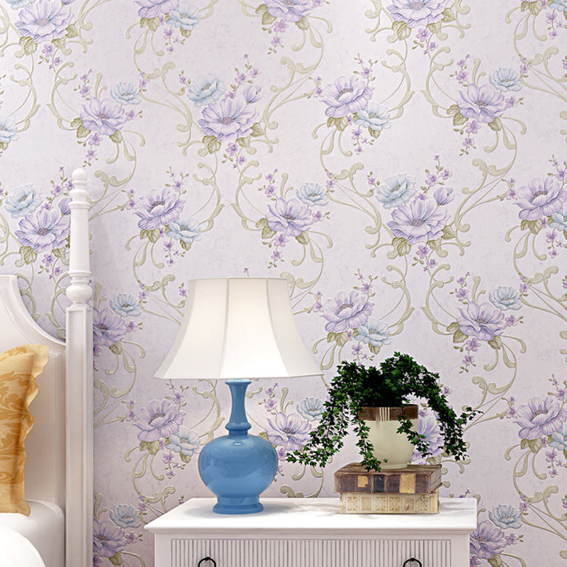 Beautiful Peony Blossom Wallpaper for Living Room Floral Print Wall Art, 57.1-sq ft