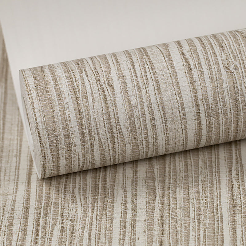 Soft Color Wood Effect Wallpaper Water-Proof Rural Bedroom Wall Covering, 57.1-sq ft