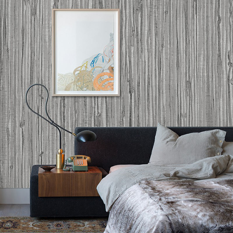 Moisture Resistant Wood Grain Wallpaper Rustic Non-Woven Fabric Wall Decor, 57.1-sq ft