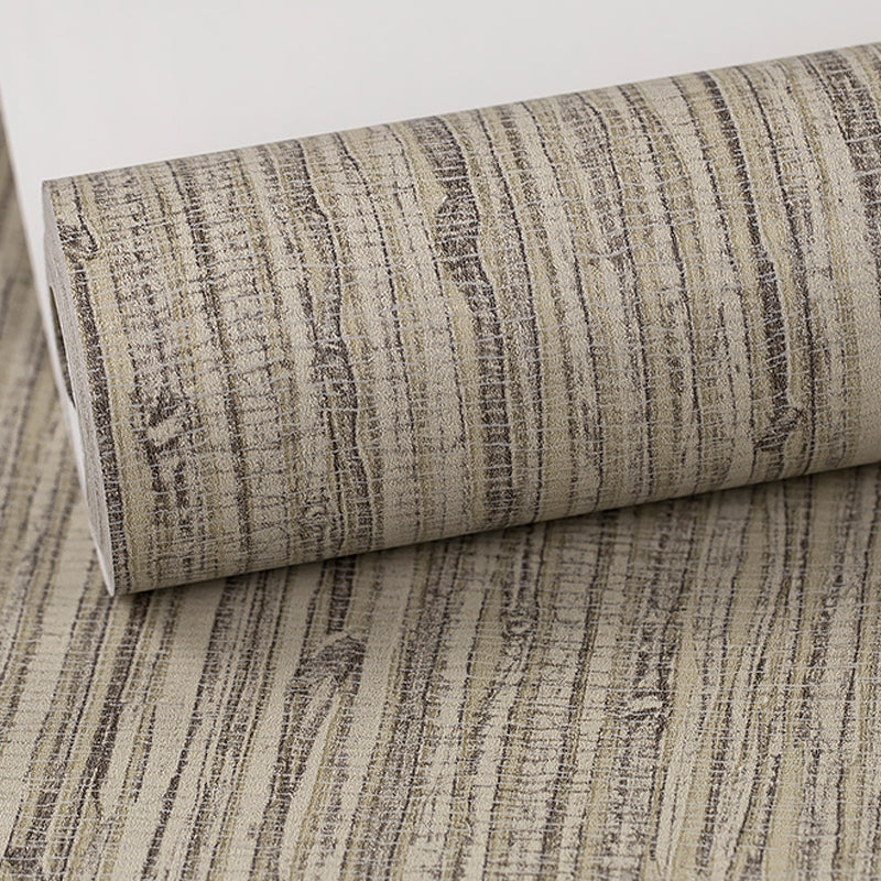 Moisture Resistant Wood Grain Wallpaper Rustic Non-Woven Fabric Wall Decor, 57.1-sq ft