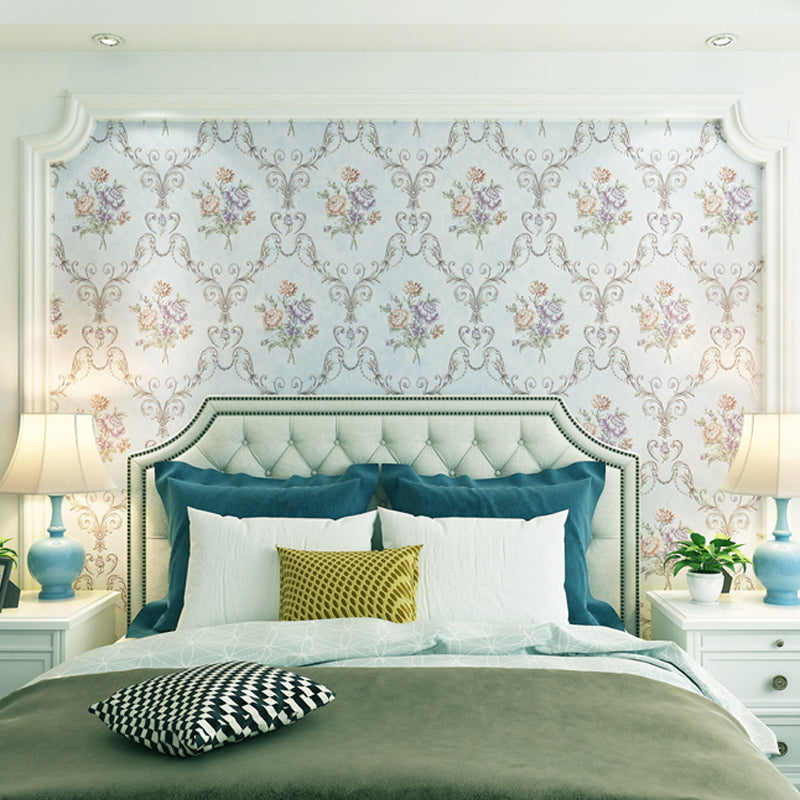 Enchanting Blossoming Peony Wallpaper for Bedroom, Pastel Color, 33' L x 20.5" W