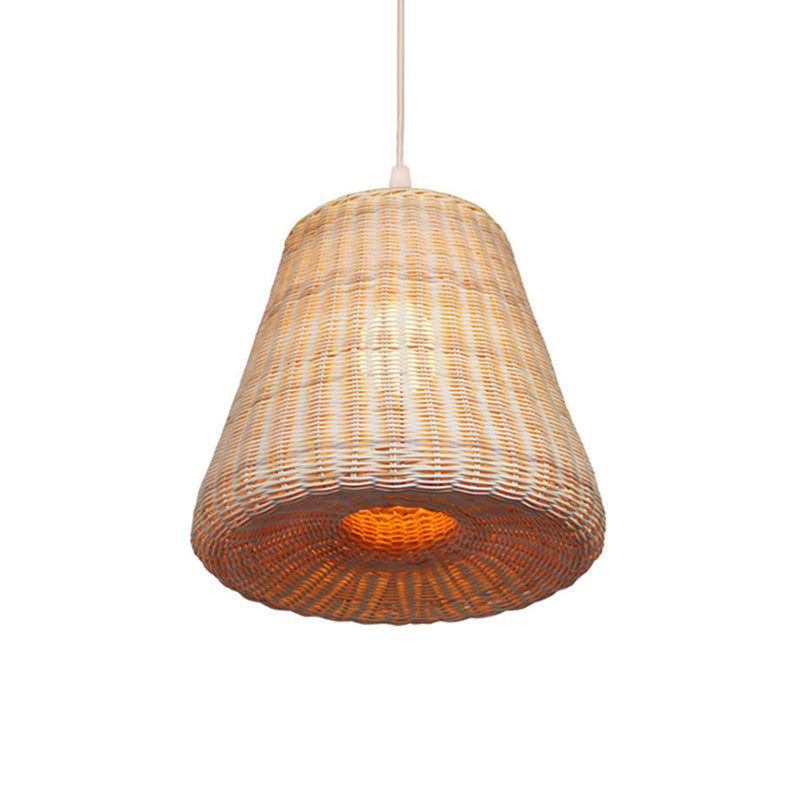 CONIC WOVEN RATTAN FUSSION LIGHT Japaner 1 Kopf Beige Anhänger für Restaurants für Restaurants für Restaurants