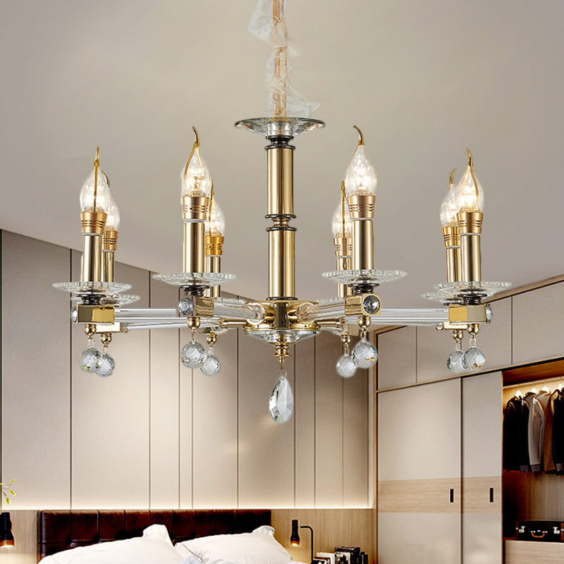 Crisstal draping en or d'éclairage de lustre