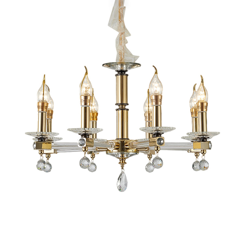 Crisstal draping en or d'éclairage de lustre