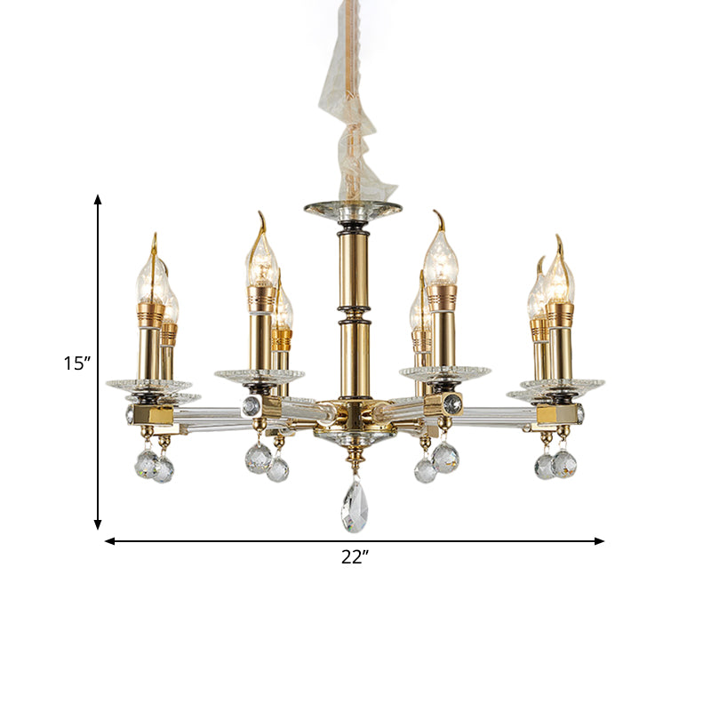 Crisstal draping en or d'éclairage de lustre