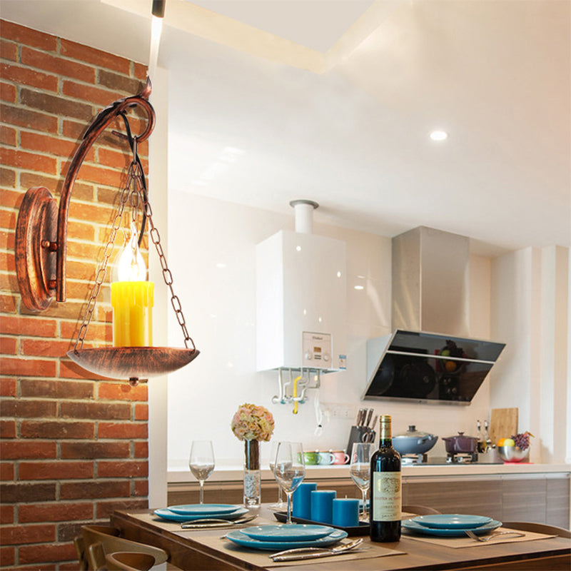 Cougie Suspenten Light Light Rustic Lodge Metallic 1 Éclairage d'éclairage clair pour le foyer