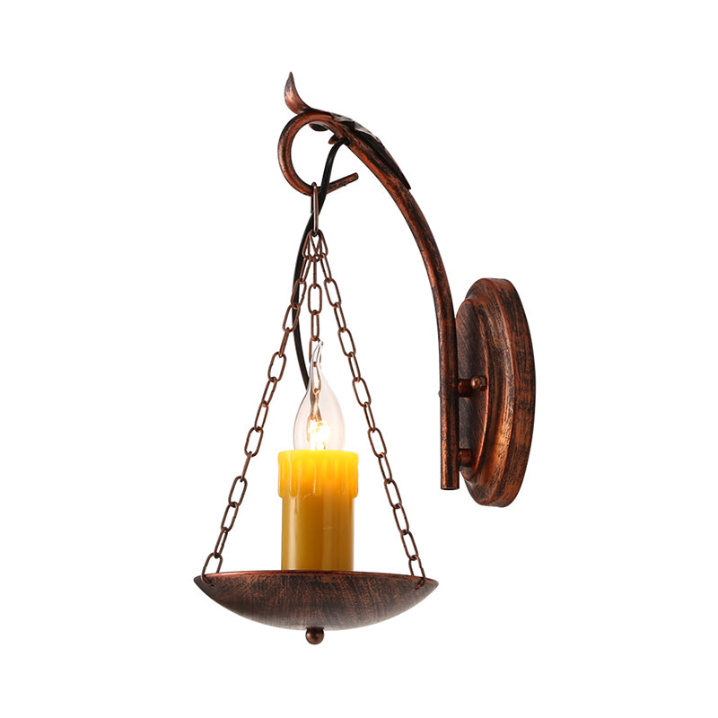 Cougie Suspenten Light Light Rustic Lodge Metallic 1 Éclairage d'éclairage clair pour le foyer