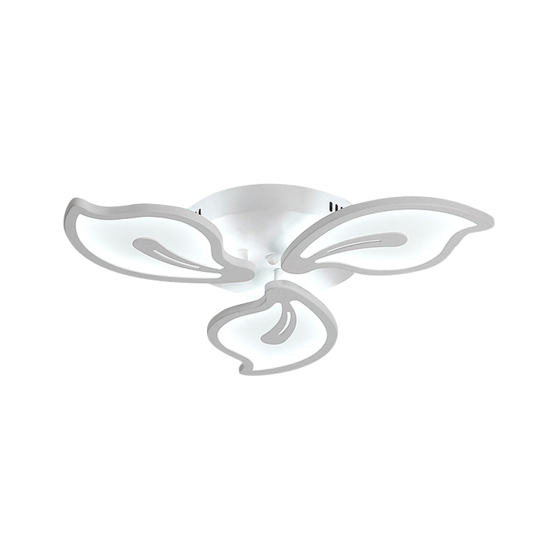 Acrylic Bauhinia Leaves Flush Ceiling Light Modernism LED 3/5/9-Light Flush Mount Light Fixture in Warm/White/Natural Light
