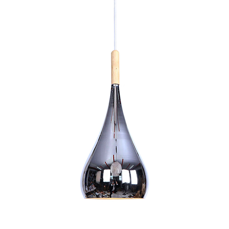 1 lágrima lágrima de lágrima lámpara colgante de lágrima contemporánea cromada/oro colgante de metal de metal de oro para cocina para cocina