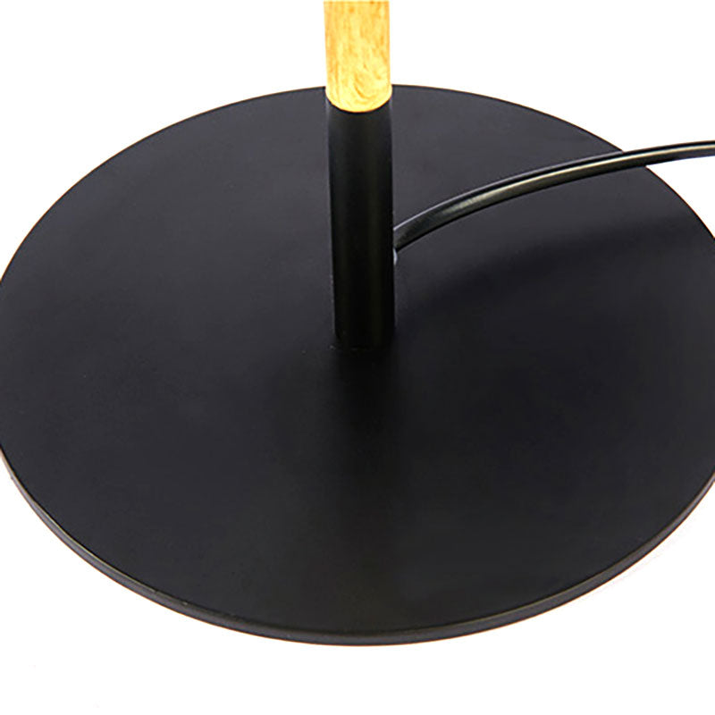 Contemporary Drum Task Light Fabric LED Reading Book Light in White/Black for Bedroom