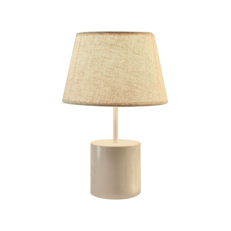 Tapered Reading Book Light Modernism Fabric LED Desk Light in Black/White for Bedside