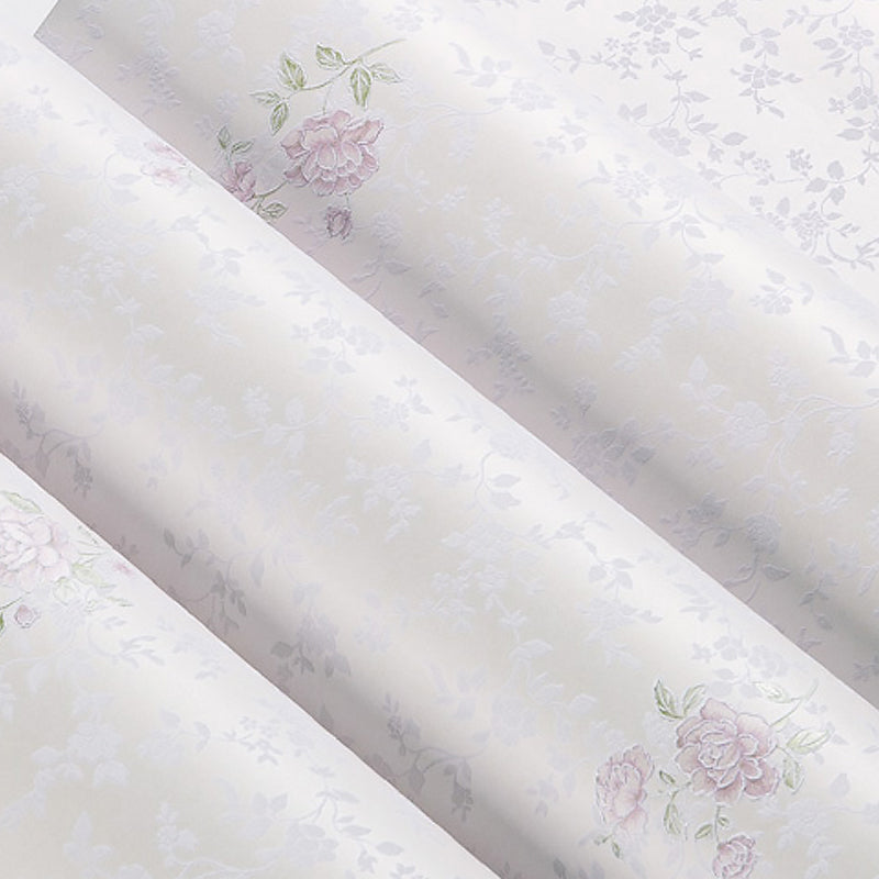Countryside Peony Printed Wallpaper Pastel Color Living Room Wall Art, 54.2-sq ft