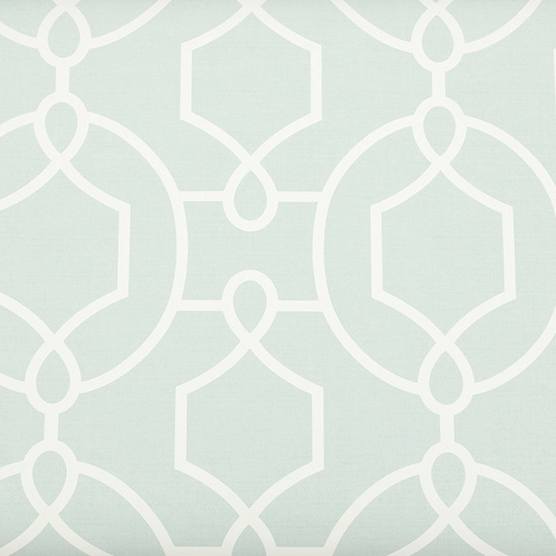 Symmetric Geometry Wallpaper Roll Modern Style Paper Printed Wall Decor in Mint Green