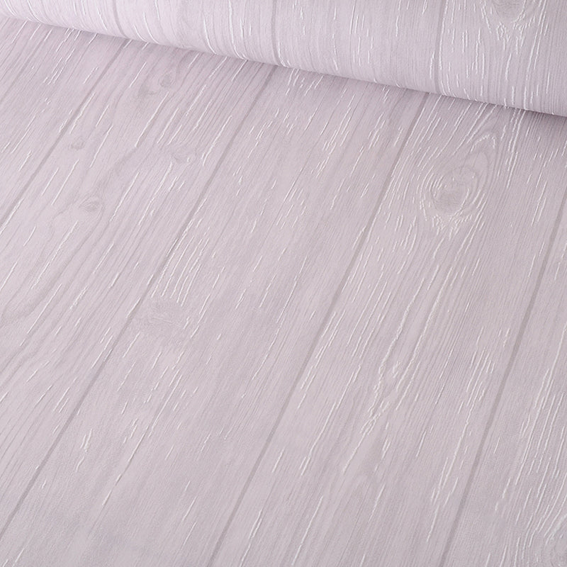 Pastel Color Wood Wallpaper Stain Resistant Wall Covering for Living Room, Non-Pasted