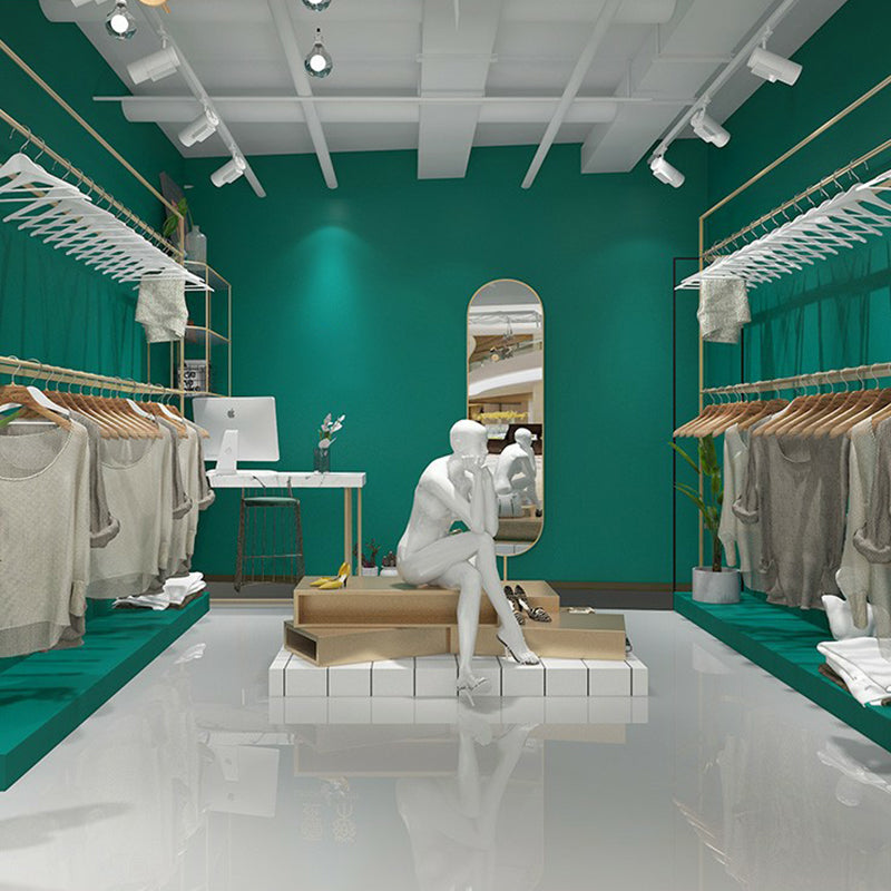 Peel and Stick Solid Wallpaper in Peacock Blue Minimalist Aesthetics Wall Decor, Temporary