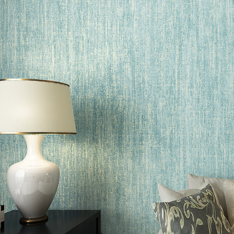 Elegant Brushed Metal Wallpaper for Dining Room Solid Wall Art in Green, 57.1-sq ft