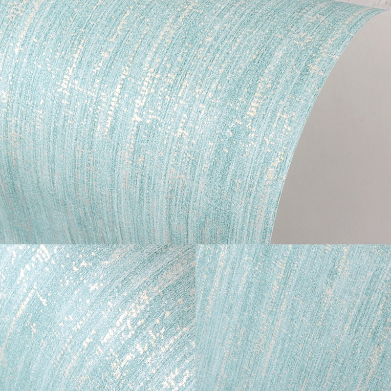 Elegant Brushed Metal Wallpaper for Dining Room Solid Wall Art in Green, 57.1-sq ft