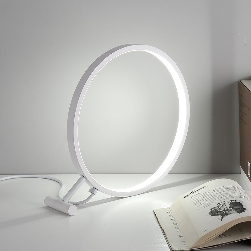 8 "/ 12" / 16 "Dime Black / White Liading Lampe LED moderne 1 lumière Plug en acrylique Lumière de bureau en lumière chaude / blanche