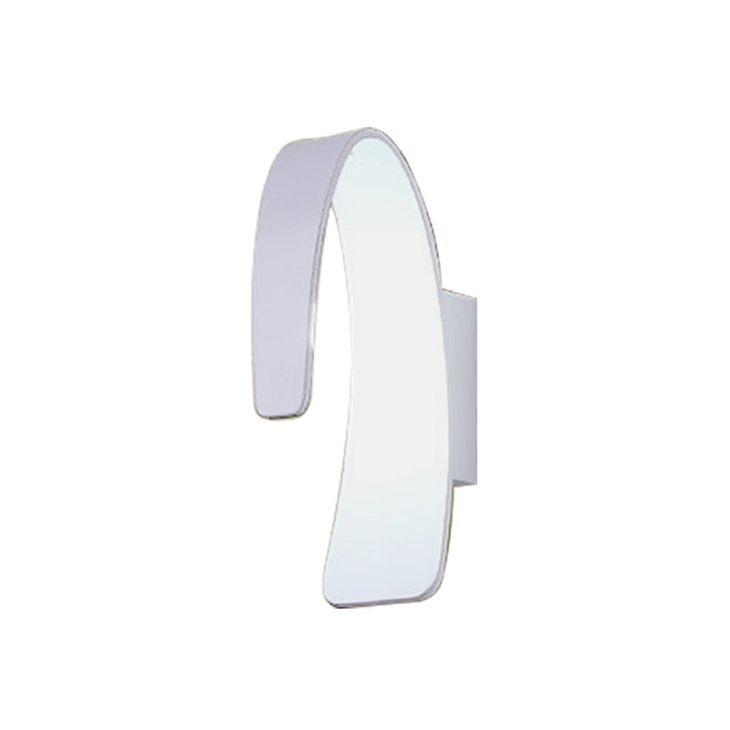 Aluminium boog wandlamp armatuur eenvoudige stijl warm/wit licht LED witte sconce verlichting voor woonkamer