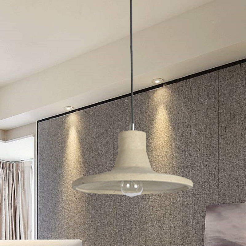 1 lampada appesa in calcestruzzo leggero vintage industriale grigio/bianco sfarcia a soffitto a soffitto a soffitto