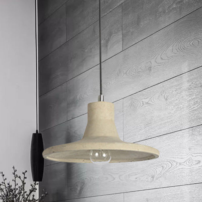 1 lampada appesa in calcestruzzo leggero vintage industriale grigio/bianco sfarcia a soffitto a soffitto a soffitto
