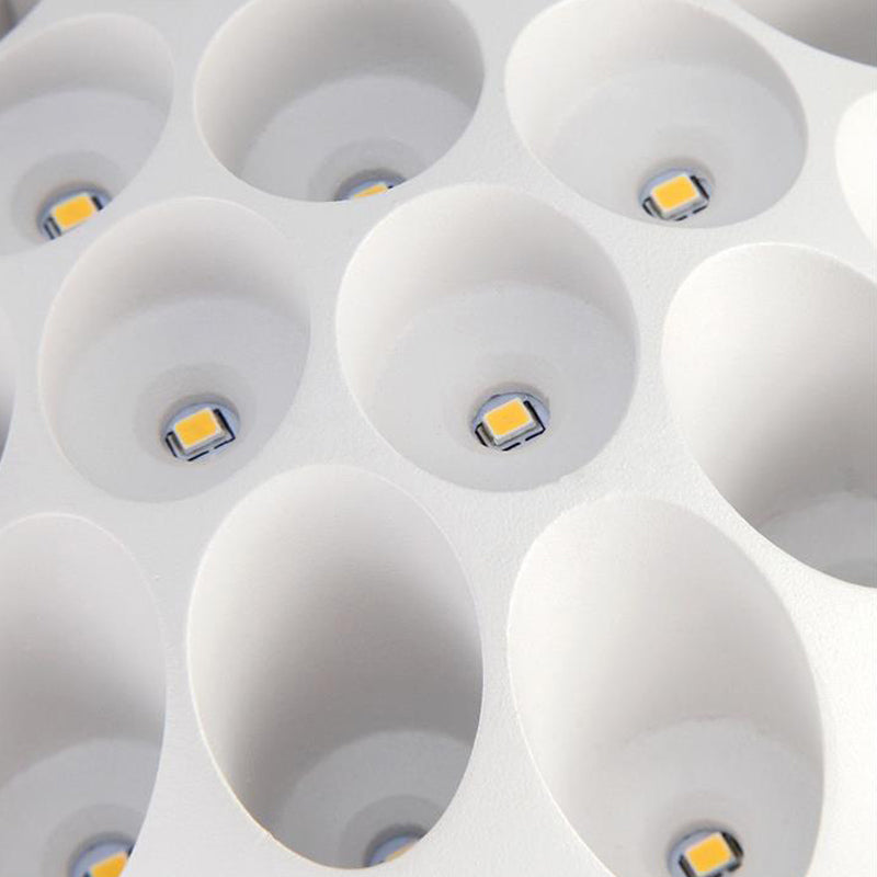 Lámpara de pared de pared global global en blanco/negro. Lámpara de pared metálica LED contemporánea para la cama