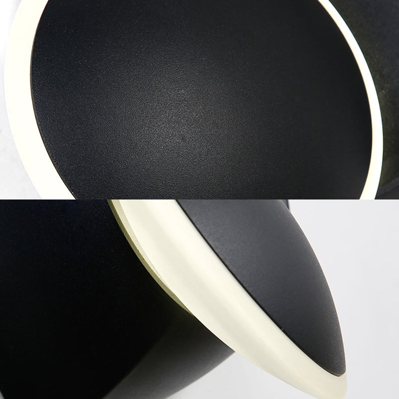 Rotation Squared Metallic Mur Murce Minimalisme LED Mur blanc LED MUR MURD dans un éclairage chaud / blanc