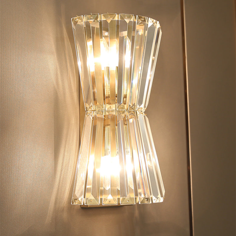 Crystal Crystal Shade Conical Murd Light Modern 2 Heads Corridor Mur Murn Lighting Fixture