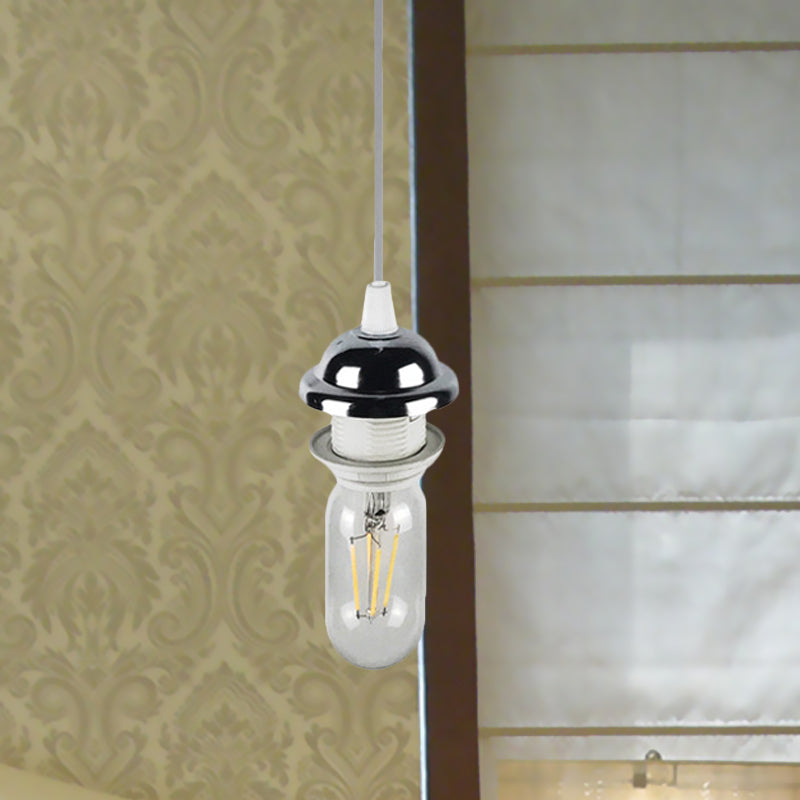 Mini ciondolo industriale illuminazione con lampadina nuda 1 lampada a sospensione regolabile altezza in metallo in bronzo/ottone