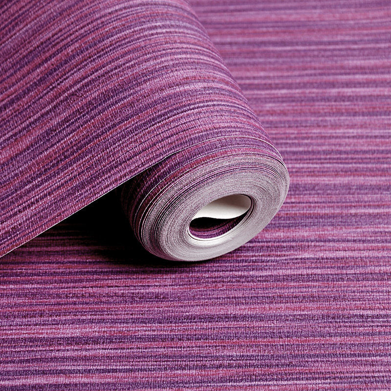 Modern Solid Striped Wallpaper Roll Pastel Color Stain-Proof Wall Art for Dining Room