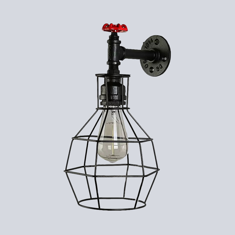 Globe Caged Corridor Wall Light Schaft