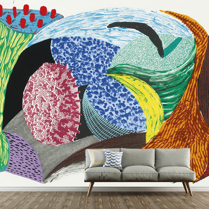 Beautiful Blue Hang Cliff Murals for Living Room Hockney Art Works Wall Decor, Custom-Printed