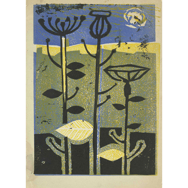 Art Deco Flowers Painting Murals Yellow-Brown Bedroom Wall Decoration, Custom-Print